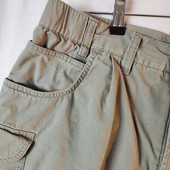Columbia Mens Olive Green 100% Cotton Cargo Hiking Short Size 34 - Picture 5 of 11
